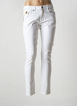 Pantalon slim taille basse taille basse blanc LOIS femme
