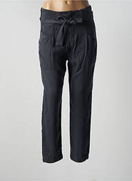 Pantalon droit tissage popeline taille haute gris LOIS femme
