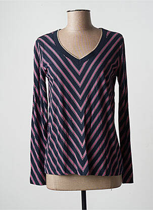 T-shirt manches longues manches longues bleu BLANCHEPORTE femme