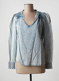 Blouse manches longues manches longues bleu CACHE CACHE femme