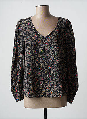 Blouse imprimé fantaisie manches longues noir CACHE CACHE femme