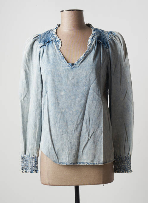 Blouse manches longues manches longues bleu CACHE CACHE femme