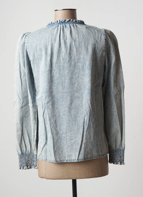 Blouse manches longues manches longues bleu CACHE CACHE femme