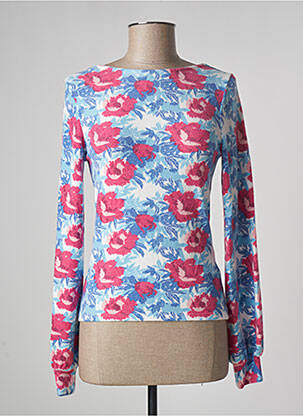 Pull stretch manches longues bleu CACHE CACHE femme