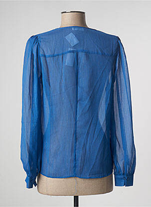 Blouse légère et transparente manches longues bleu CACHE CACHE femme