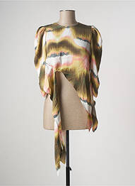 Top col rond manches 3/4 vert LAAGAM femme