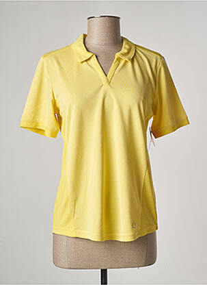 Polo stretch manches courtes jaune SPORT BY STOOKER femme
