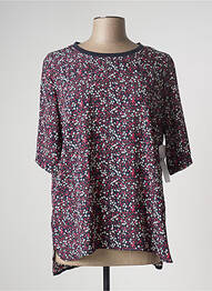 Blouse manches courtes manches courtes bleu STOOKER femme