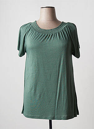 T-shirt stretch manches courtes vert STOOKER femme