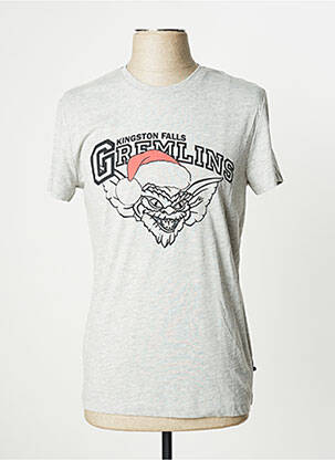 T-shirt tissage chiné manches courtes gris BONOBO homme