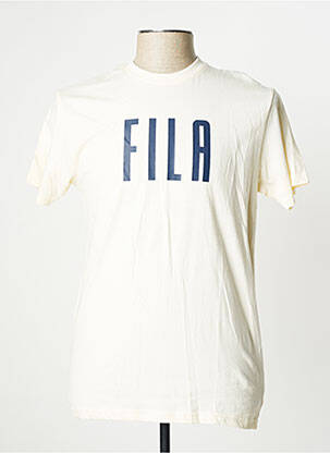 T-shirt stretch manches courtes beige FILA homme