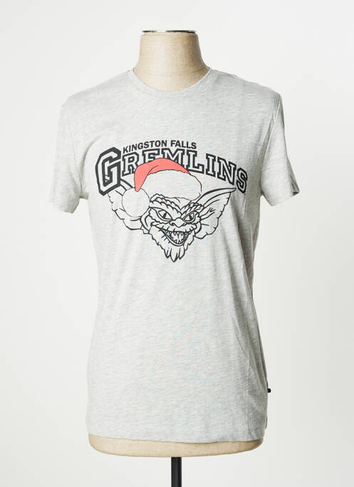 T-shirt stretch manches courtes gris BONOBO homme