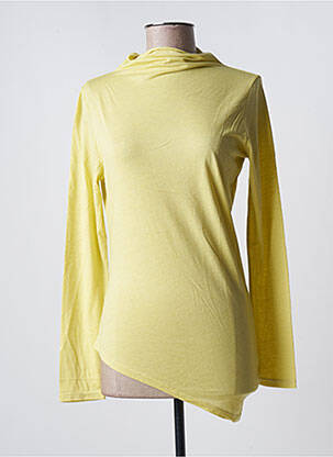 Top tissage jersey manches longues jaune ETAM femme