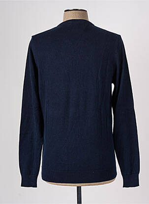 Pull col v manches longues bleu DOPPELGÄNGER homme