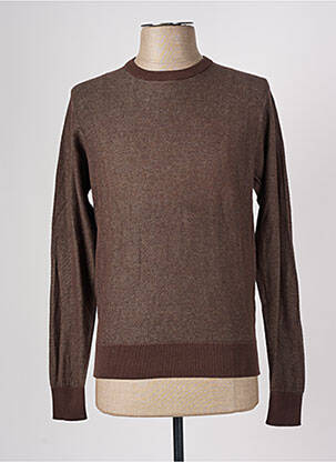 Pull stretch manches longues marron DOPPELGÄNGER homme