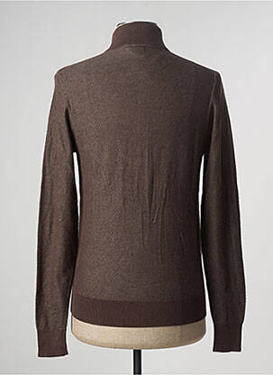 Gilet manches longues tissage chiné marron DOPPELGÄNGER homme