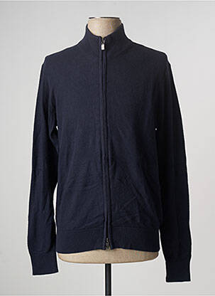 Gilet manches longues finition bords-côtes bleu DOPPELGÄNGER homme