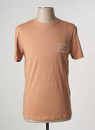 T-shirt coupe cintrée manches courtes marron BONOBO homme