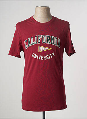 T-shirt stretch manches courtes rouge CELIO homme