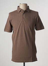 Polo stretch manches courtes marron DOPPELGÄNGER homme