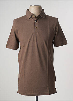 Polo stretch manches courtes marron DOPPELGÄNGER homme