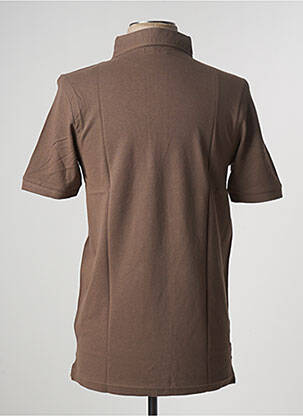 Polo stretch manches courtes marron DOPPELGÄNGER homme