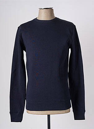 Pull finition bords-côtes manches longues bleu LE VESTIAIRE homme