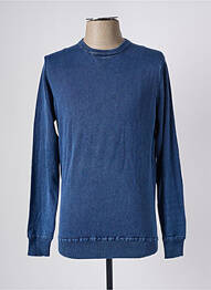 Pull tissage chiné manches longues bleu DOPPELGÄNGER homme
