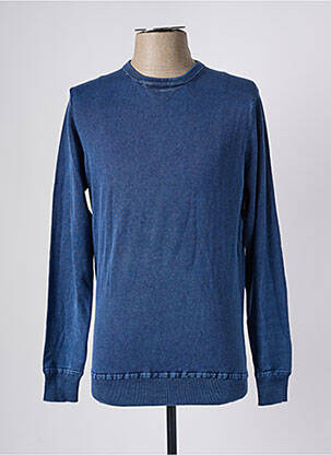 Pull tissage chiné manches longues bleu DOPPELGÄNGER homme