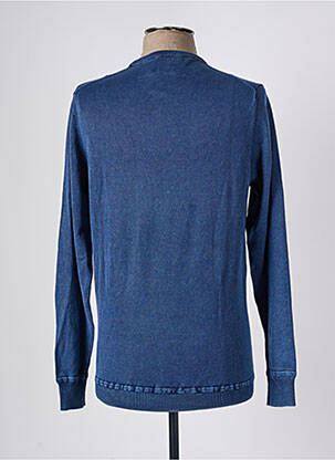 Pull tissage chiné manches longues bleu DOPPELGÄNGER homme