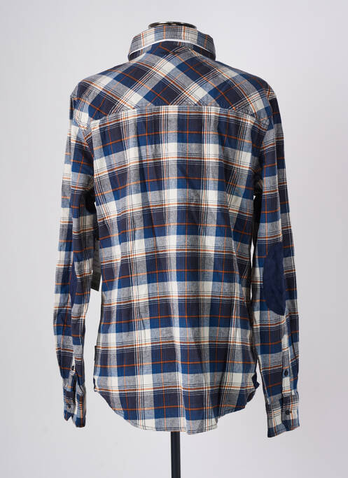 Chemise manches longues bleu HERO BY JOHN MEDOOX pour homme