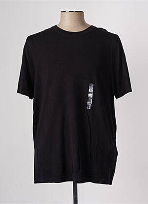Pull stretch manches courtes noir CELIO homme