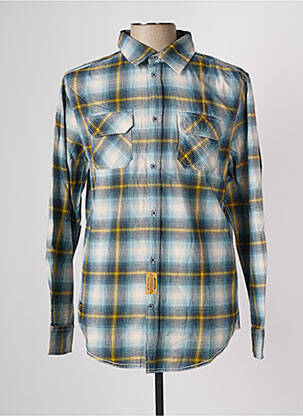 Chemise manches longues jaune HERO BY JOHN MEDOOX pour homme