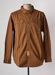 Chemise manches longues marron HERO BY JOHN MEDOOX pour homme seconde vue