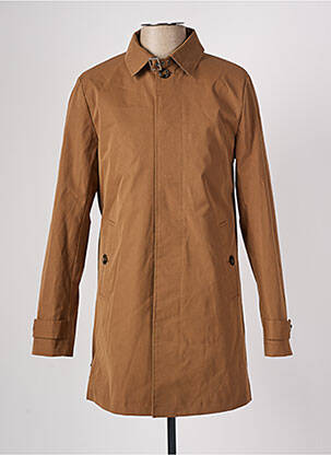 Trench fermeture boutonnée sur le devant sans capuche marron DEVRED homme