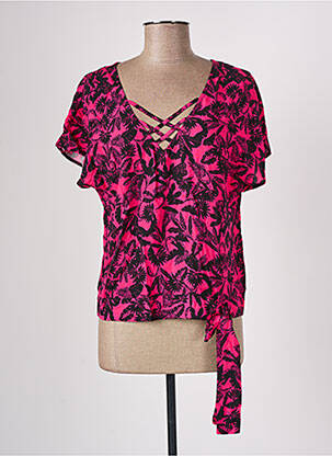 Blouse manches courtes manches courtes rose CACHE CACHE femme