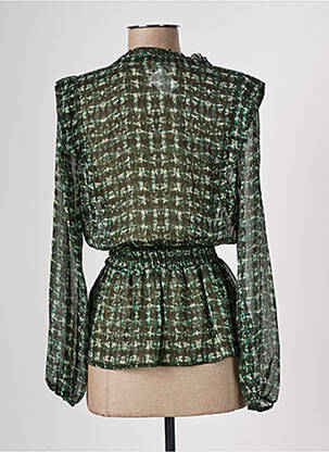 Blouse légère et transparente manches longues vert CACHE CACHE femme