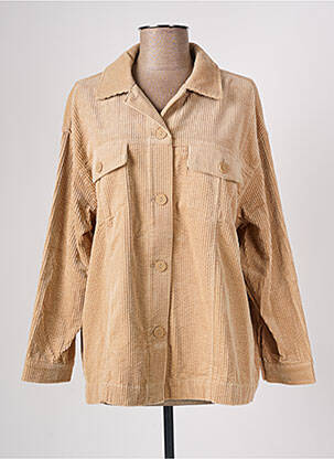 Veste casual coupe droite beige CACHE CACHE femme