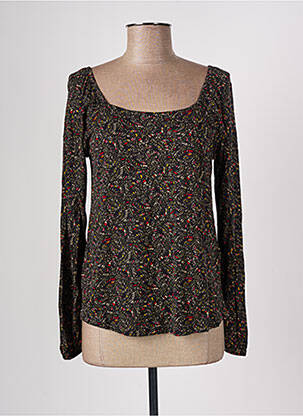 Top tissage crêpe manches longues noir BONOBO femme
