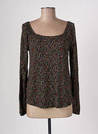 Top col carré manches longues noir BONOBO femme