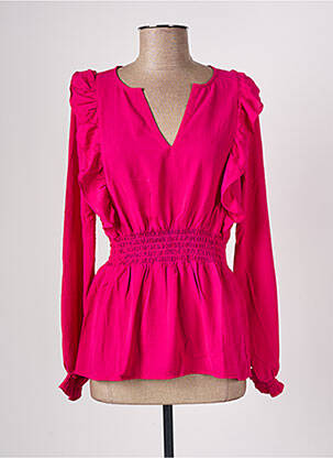 Blouse manches longues manches longues rose CACHE CACHE femme