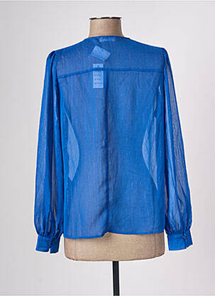 Blouse légère et transparente manches longues bleu CACHE CACHE femme