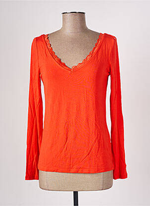 T-shirt manches longues manches longues orange CACHE CACHE femme