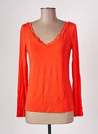 T-shirt manches longues manches longues orange CACHE CACHE femme