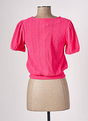 Blouse légère et transparente manches courtes rose CACHE CACHE femme