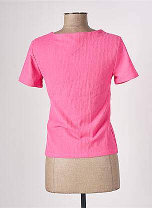 T-shirt col v manches courtes rose CACHE CACHE femme