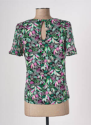 T-shirt col v manches courtes vert CACHE CACHE femme
