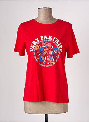 T-shirt sérigraphie manches courtes rouge CACHE CACHE femme