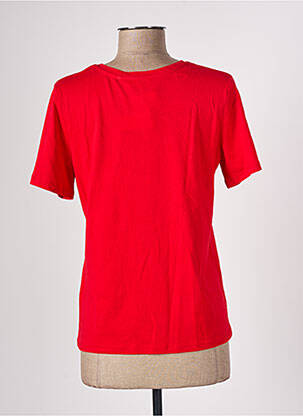 T-shirt sérigraphie manches courtes rouge CACHE CACHE femme
