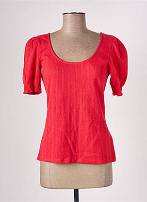 T-shirt stretch manches courtes rouge BONOBO femme